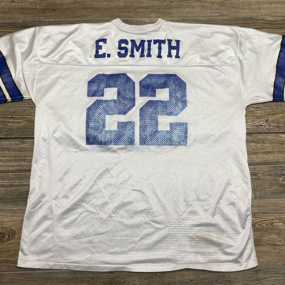 Vintage White Mens XXL #22 Emmitt Smith Jersey Logo Athletic NFL Dallas Cowboys